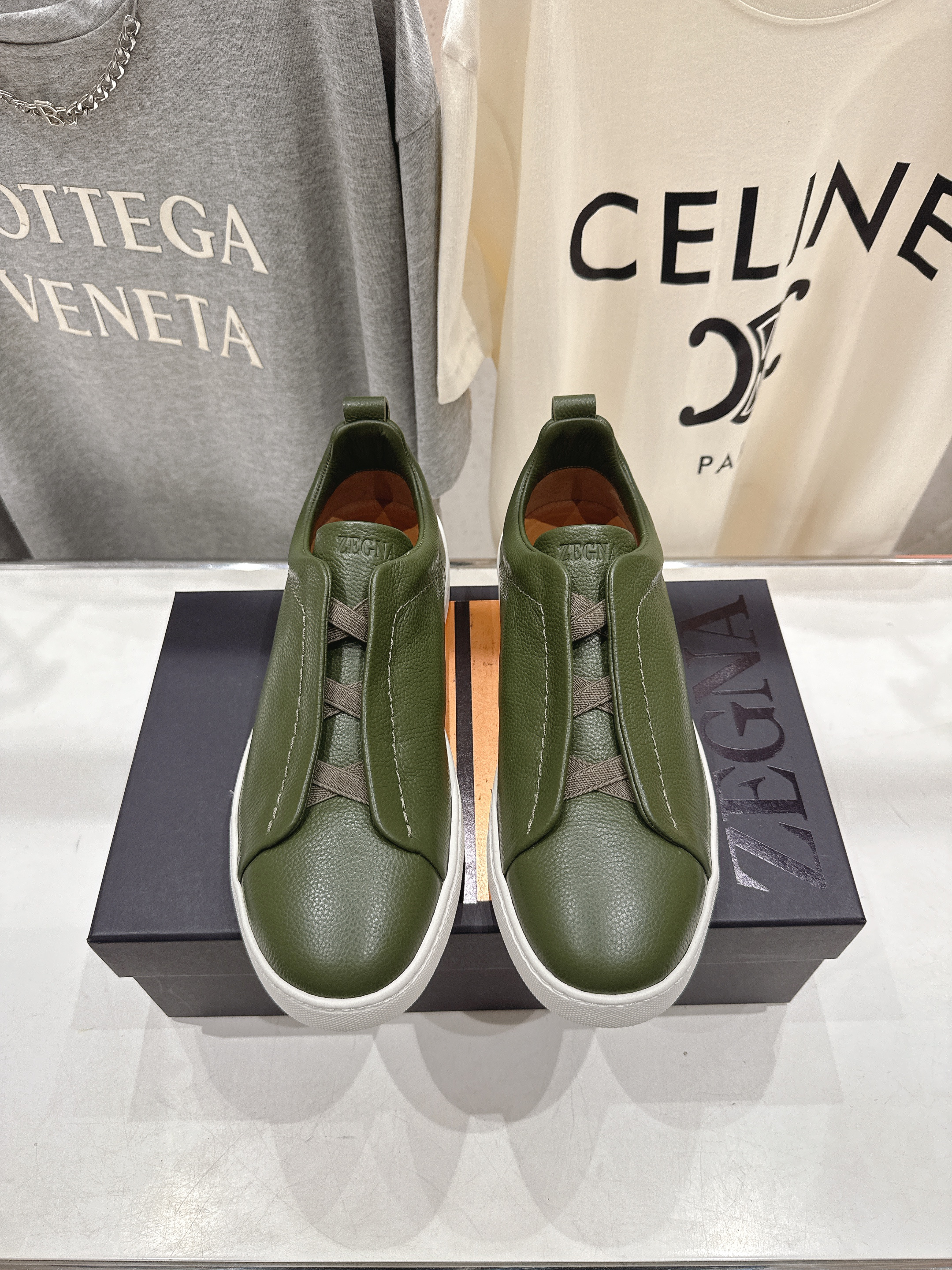 제냐(Zegna) 트리플 스티치 Triple Stitch 럭셔리 스니커즈 신발