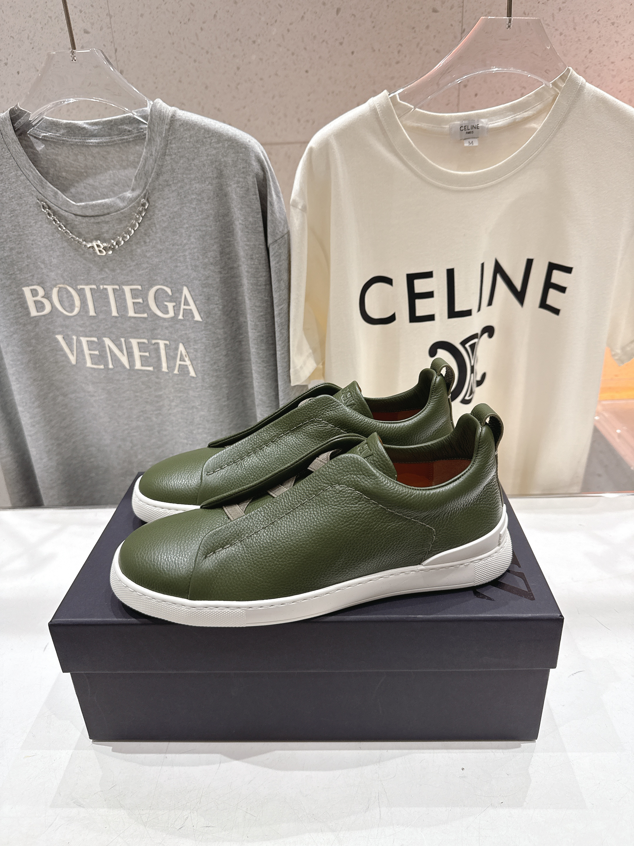 제냐(Zegna) 트리플 스티치 Triple Stitch 럭셔리 스니커즈 신발