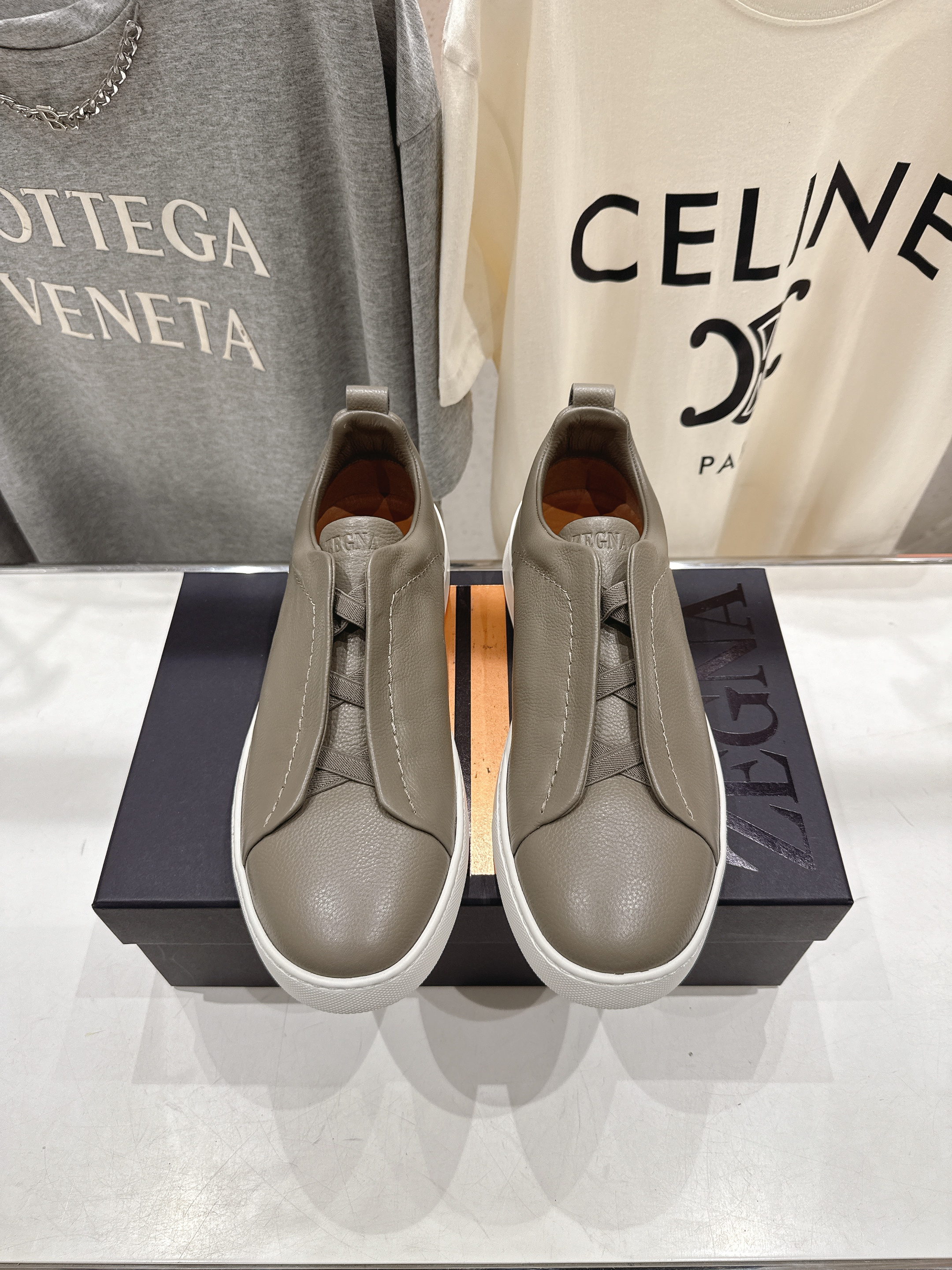 제냐(Zegna) 트리플 스티치 Triple Stitch 럭셔리 스니커즈 신발