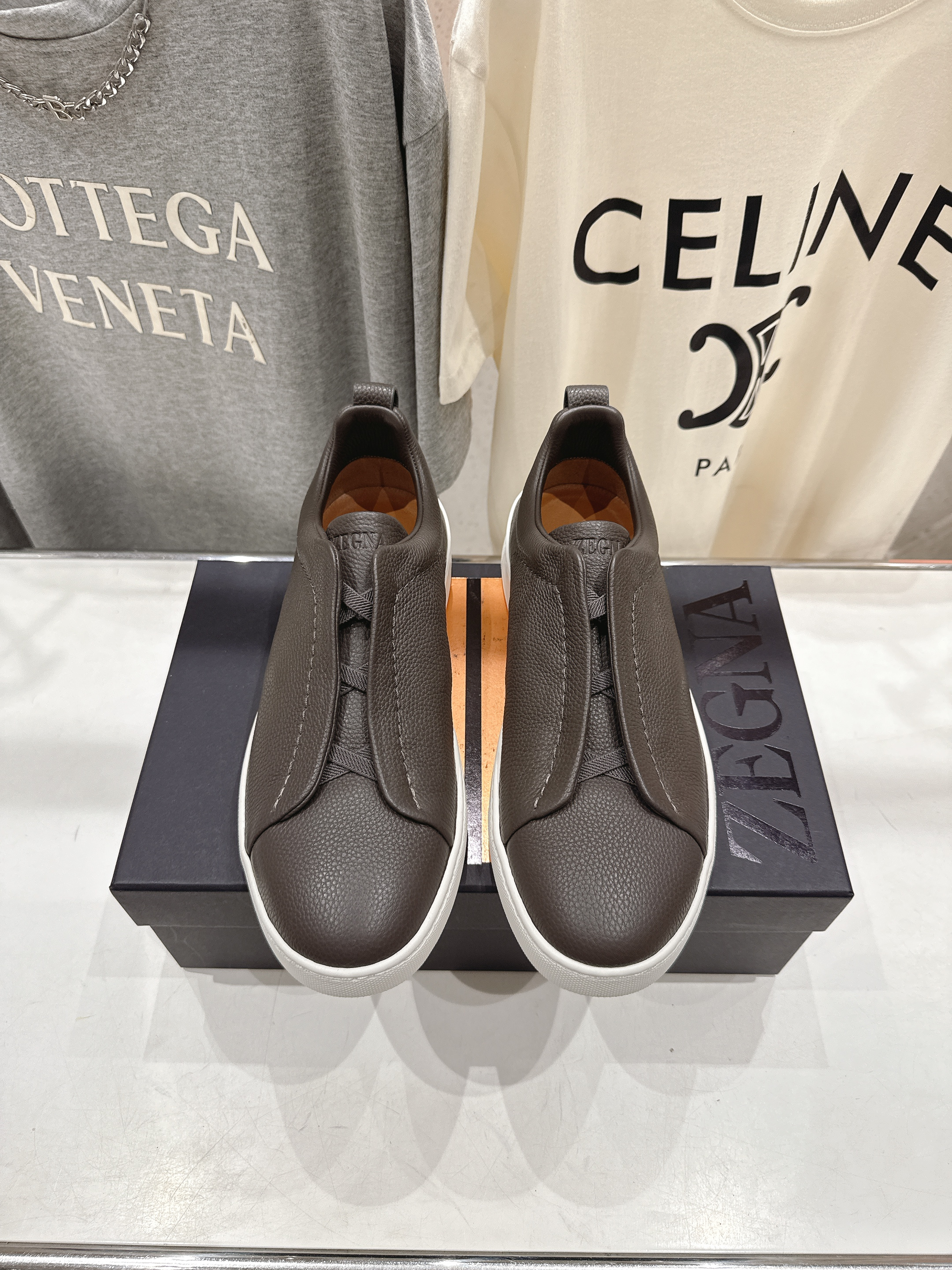 제냐(Zegna) 트리플 스티치 Triple Stitch 럭셔리 스니커즈 신발