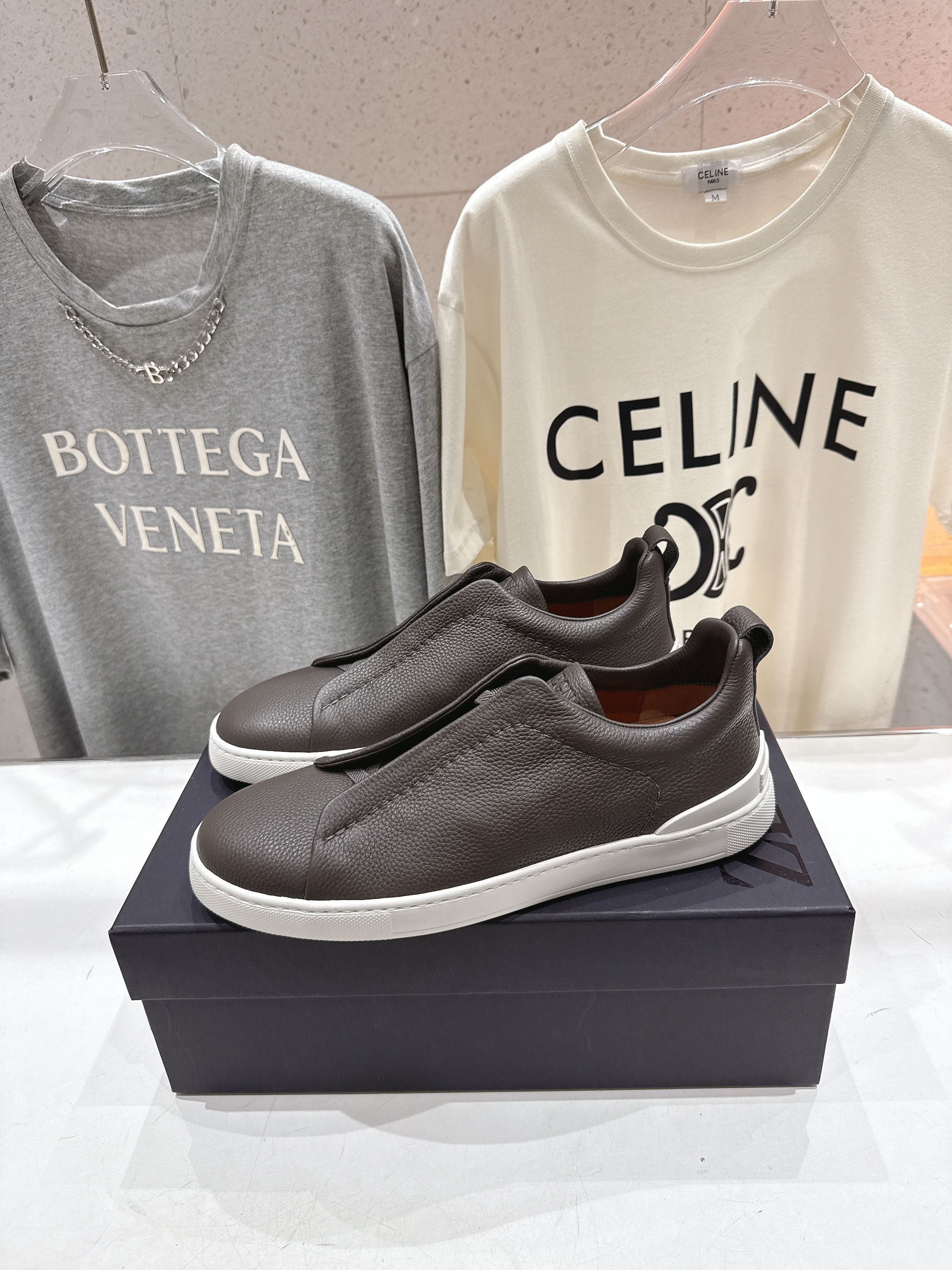 제냐(Zegna) 트리플 스티치 Triple Stitch 럭셔리 스니커즈 신발