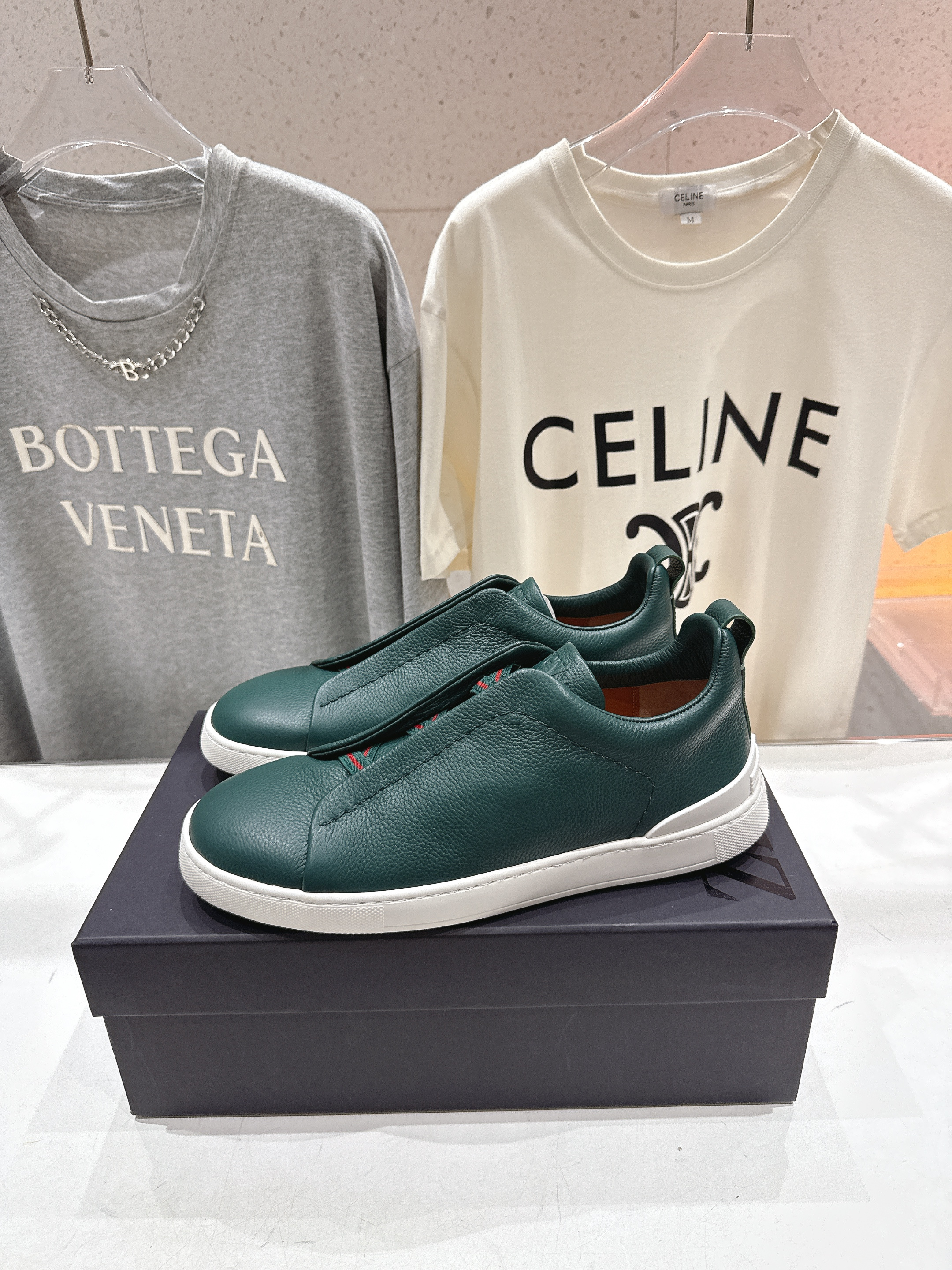 제냐(Zegna) 트리플 스티치 Triple Stitch 럭셔리 스니커즈 신발