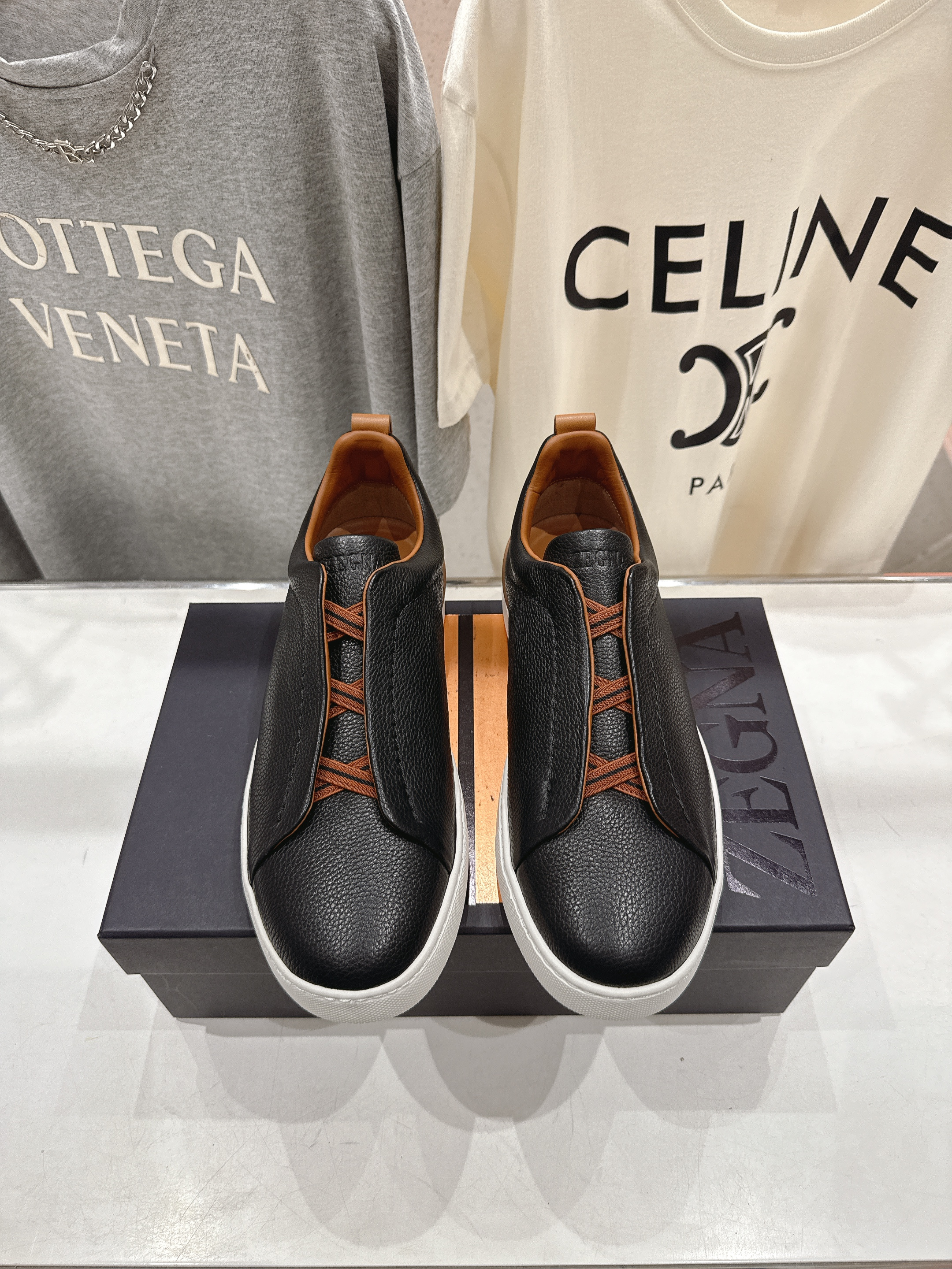 제냐(Zegna) 트리플 스티치 Triple Stitch 럭셔리 스니커즈 신발