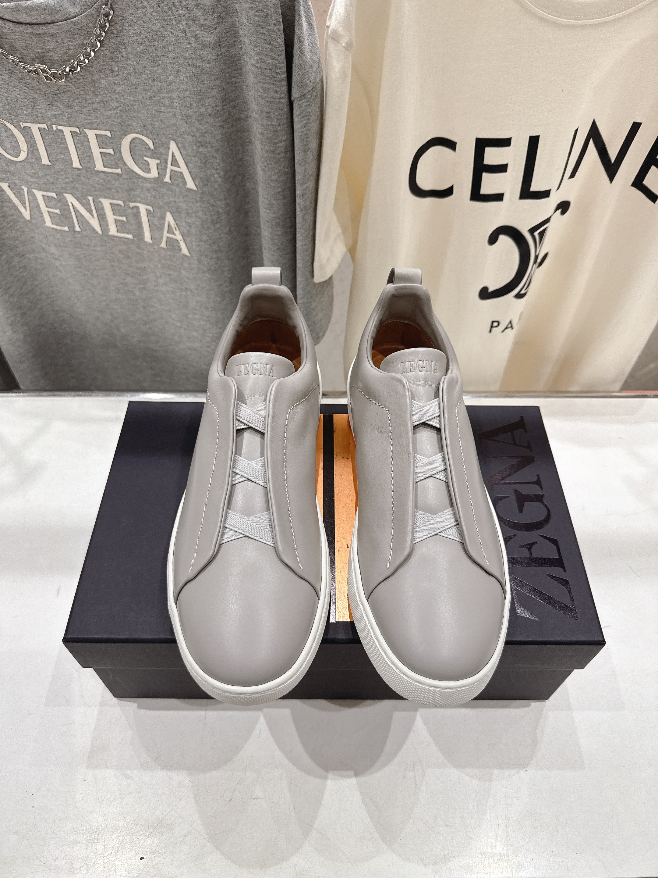 제냐(Zegna) 트리플 스티치 Triple Stitch 럭셔리 스니커즈 신발