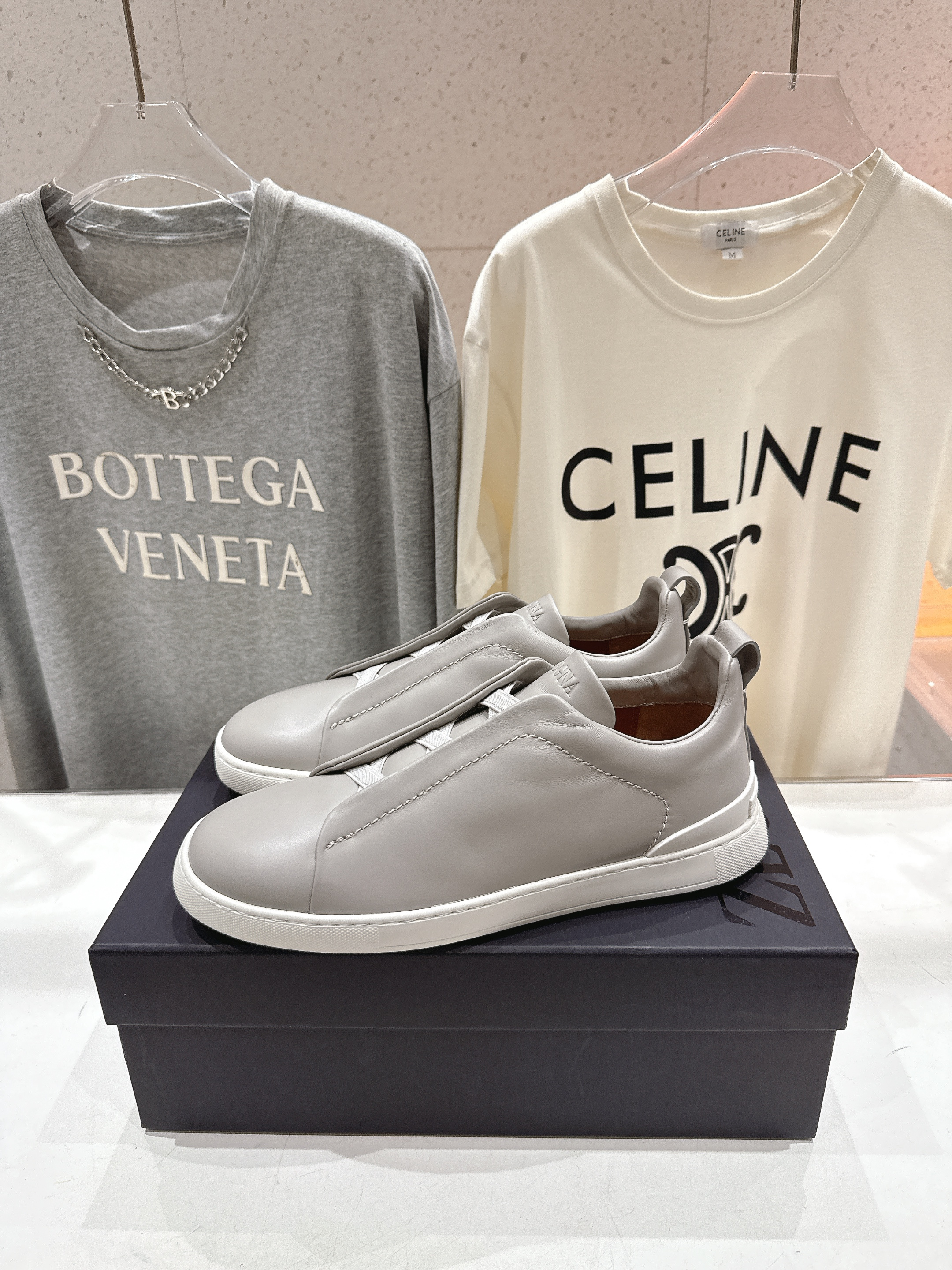 제냐(Zegna) 트리플 스티치 Triple Stitch 럭셔리 스니커즈 신발