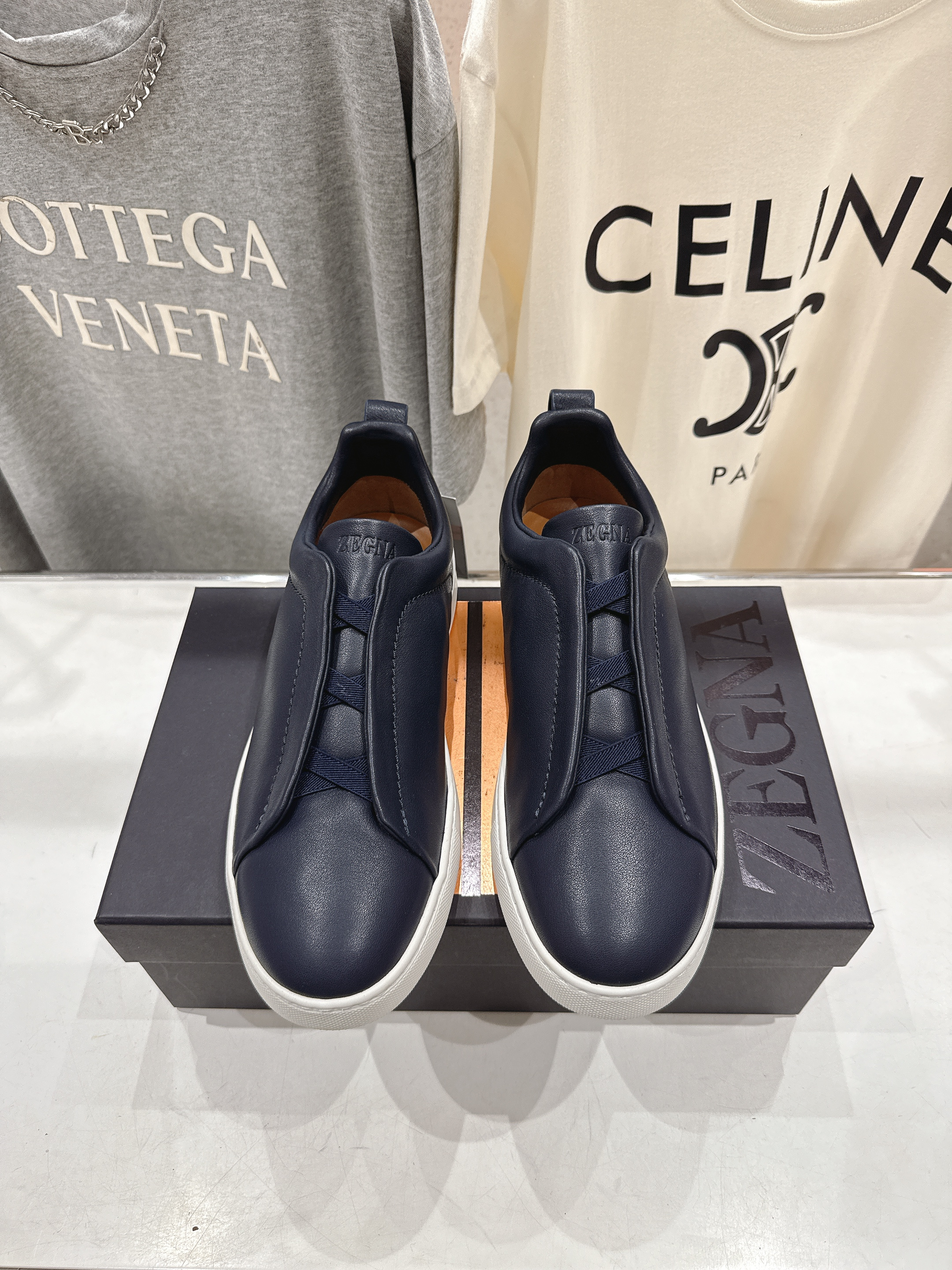 제냐(Zegna) 트리플 스티치 Triple Stitch 럭셔리 스니커즈 신발