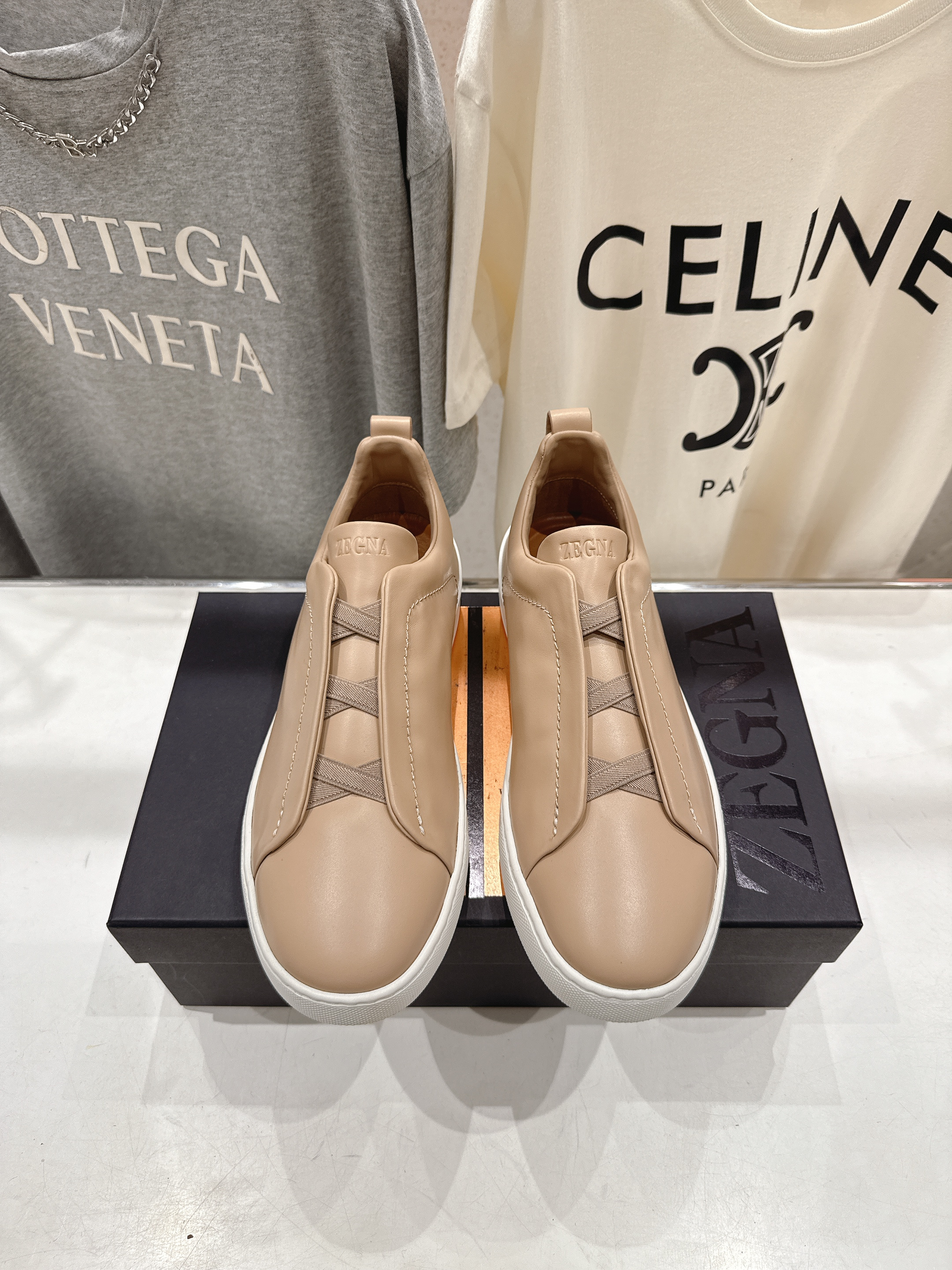 제냐(Zegna) 트리플 스티치 Triple Stitch 럭셔리 스니커즈 신발