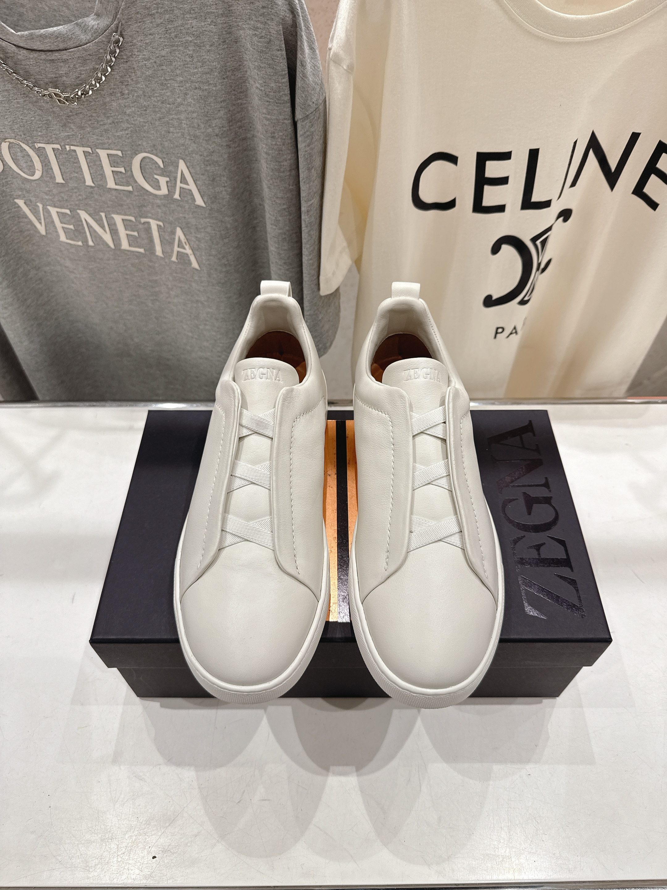 제냐(Zegna) 트리플 스티치 Triple Stitch 럭셔리 스니커즈 신발