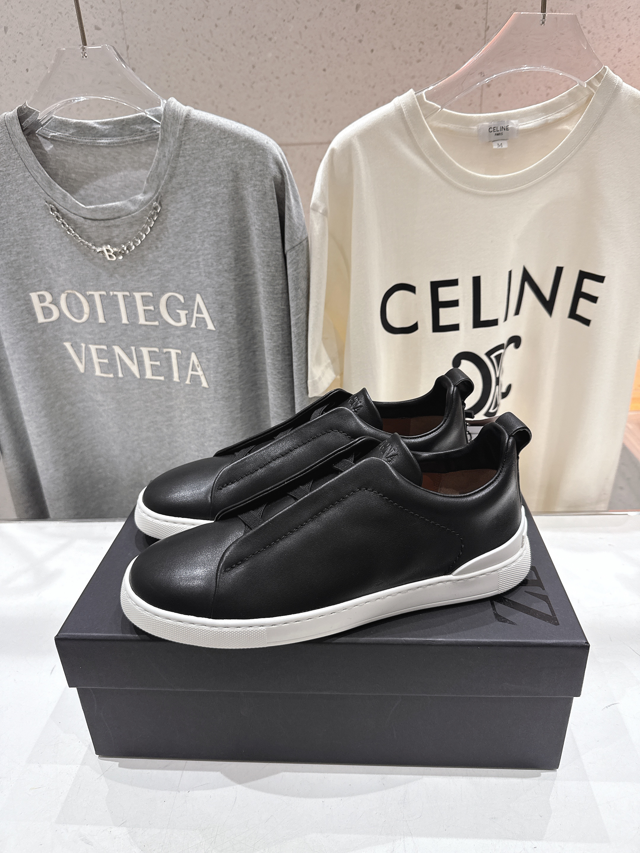 제냐(Zegna) 트리플 스티치 Triple Stitch 럭셔리 스니커즈 신발