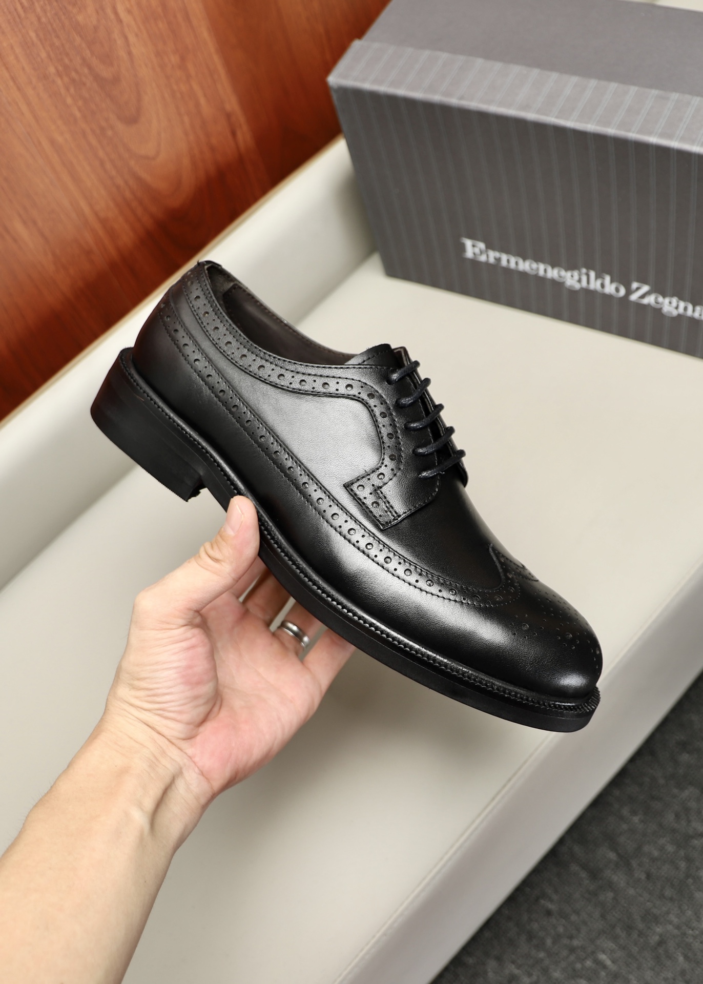 에르메네질도 제냐(Zegna) 브로그 클래식 신사화 구두 신발