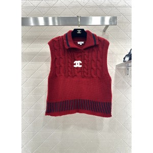 샤넬(Chanel) 카라 니트 베스트 조끼 의류