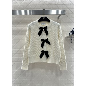 샤넬(Chanel) 리본 꽈배기 니트 가디건 의류