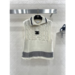 샤넬(Chanel) 카라 니트 베스트 조끼 의류