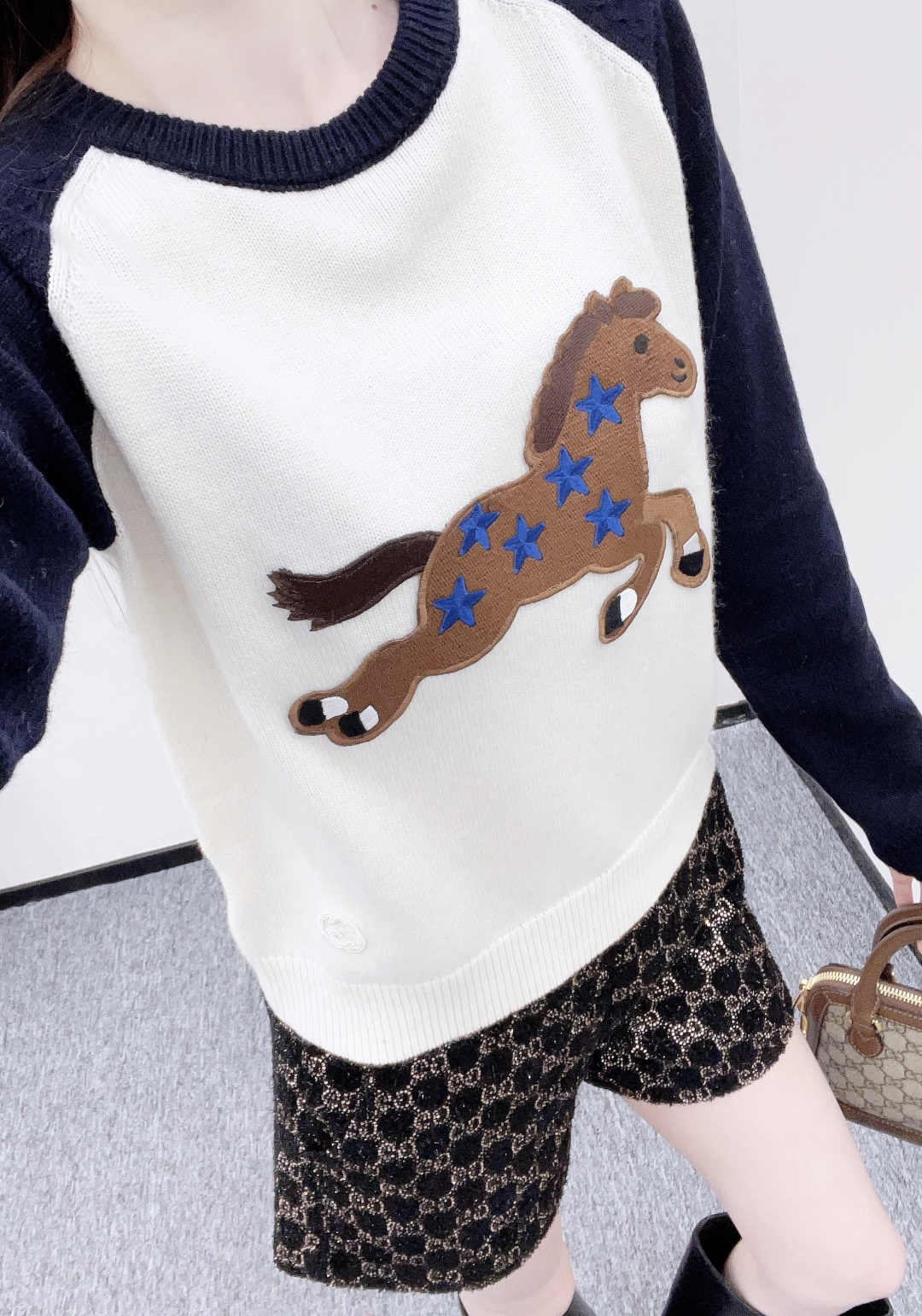 구찌(Gucci) 나그랑 포니 긴팔 니트 의류