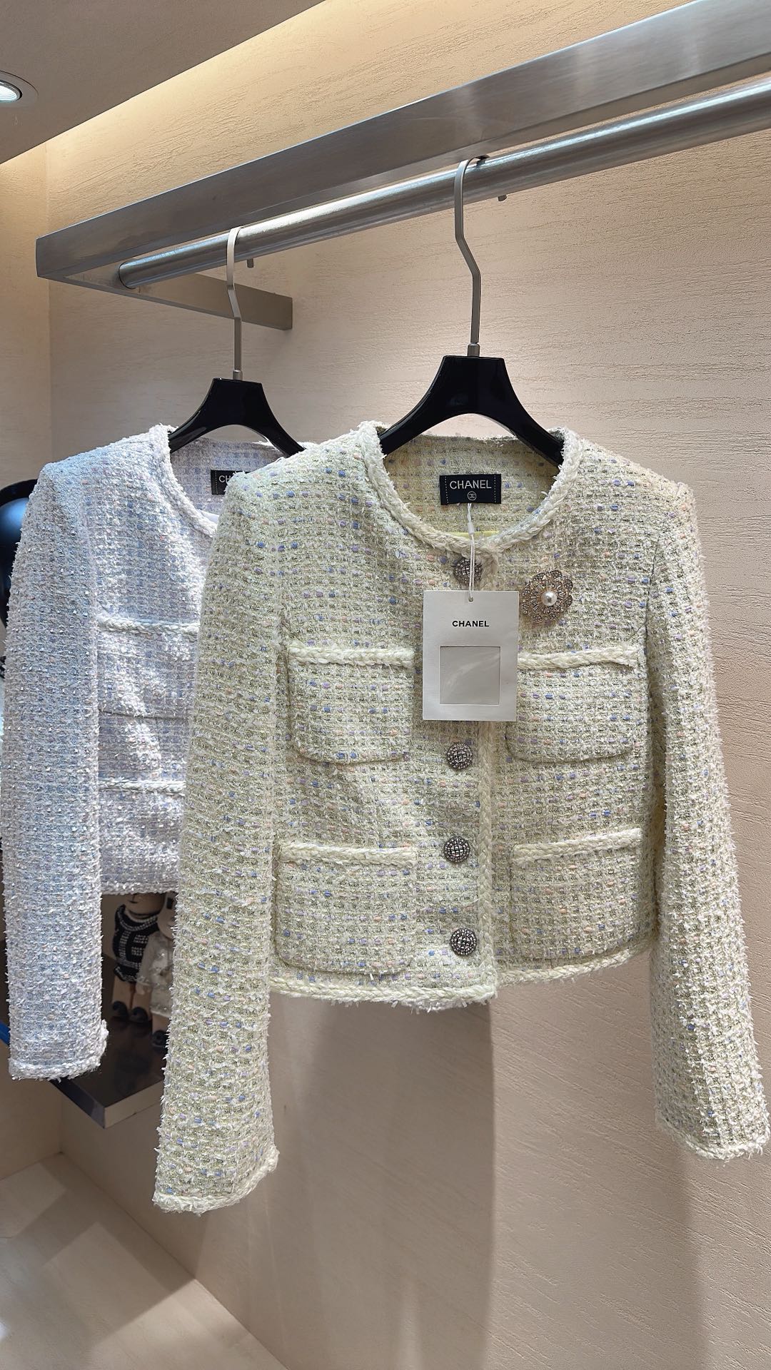 샤넬(Chanel) 컬러 믹스 트위드 자켓 재킷 의류
