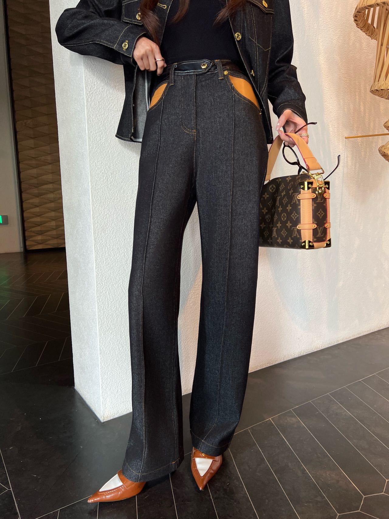 LV 루이비통 프리미엄 데님 와이드 팬츠 바지 의류