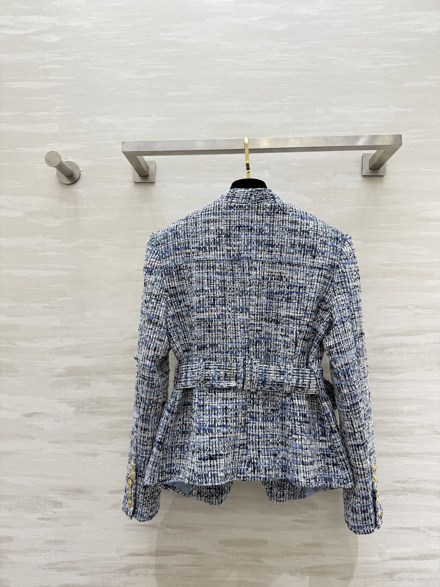 BALMAIN 발망 블루&화이트 트위드 자켓 재킷 의류