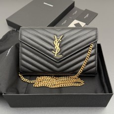 YSL 생로랑 ENVELOPE 체인 월렛 (블랙/금장) 가방
