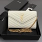 YSL 생로랑 ENVELOPE 체인 월렛 (화이트/금장) 가방