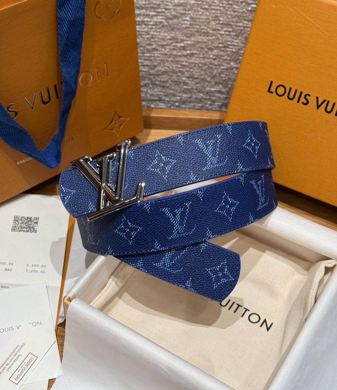 LV 루이비통 디멘션 모노그램 헤리티지 40mm 양면 벨트