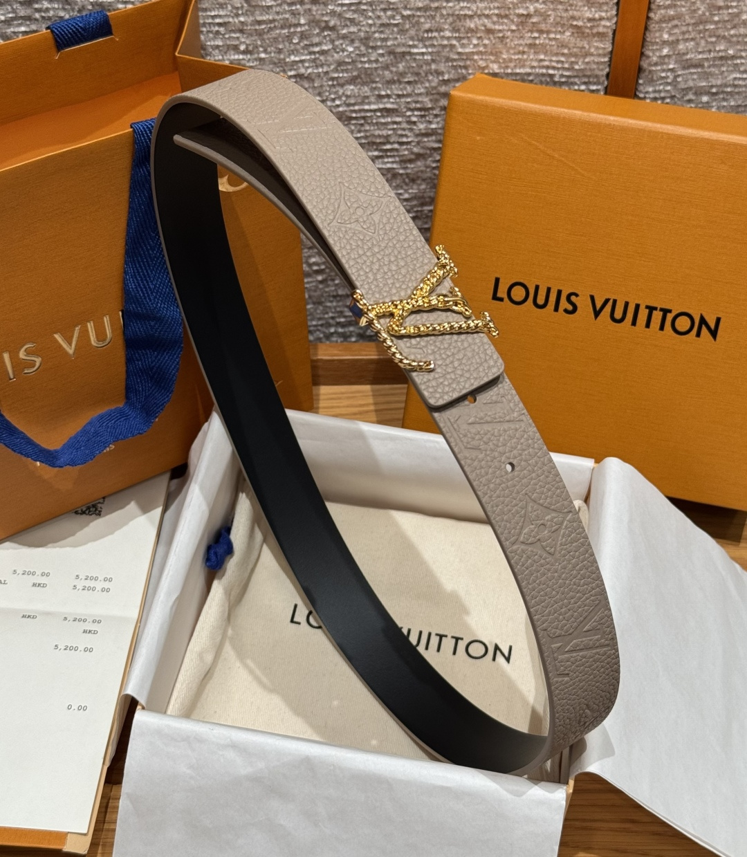 LV 루이비통 디멘션(DIMENSION) 30mm 양면 리버시블 벨트