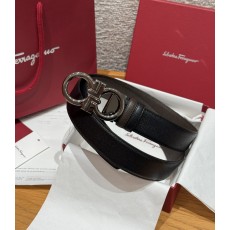 페라가모(Ferragamo) 양면 조절식 Gancini 간치니 팔라듐 벨트