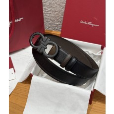 페라가모(Ferragamo) 양면 조절식 Gancini 간치니 팔라듐 벨트