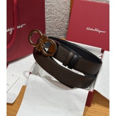 페라가모(Ferragamo) 양면 조절식 Gancini 간치니 팔라듐 벨트