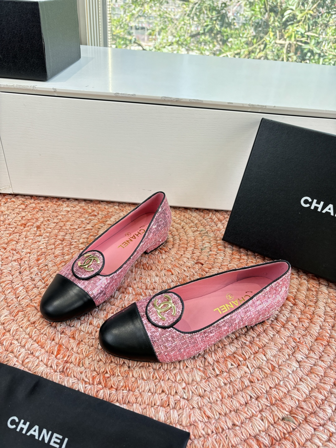 샤넬(CHANEL) 메리제인 플랫 슈즈 신발