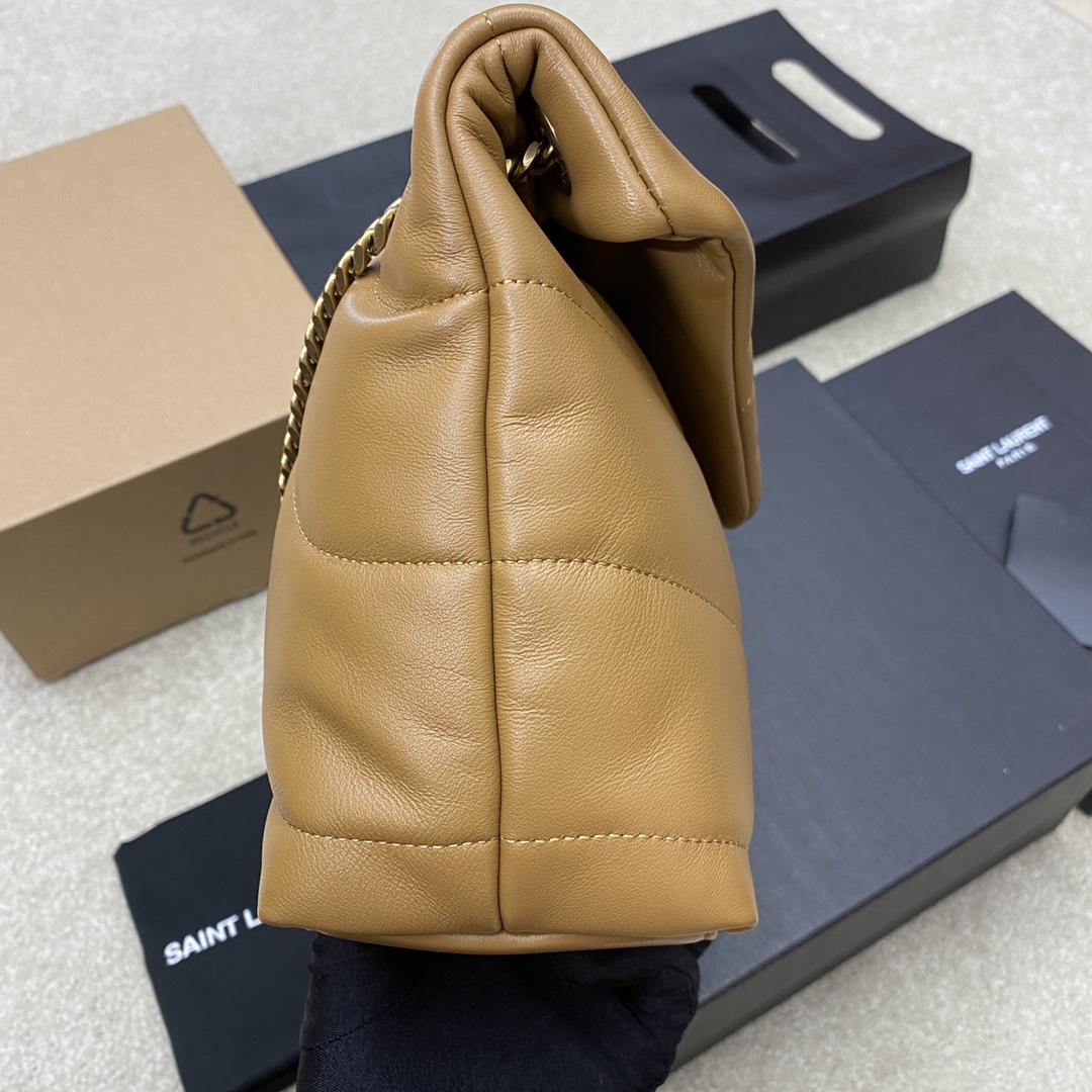생로랑(YSL) 루루 푸퍼(Loulou Puffer) 미디움 카라멜 숄더백 가방
