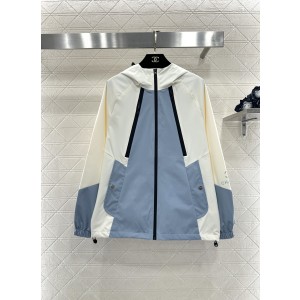 샤넬(CHANEL) 배색 후드 집업 바람막이 자켓 재킷 의류