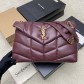 생로랑(YSL) 루루 푸퍼(Loulou Puffer) 라지 버건디 (골드) 숄더백 가방