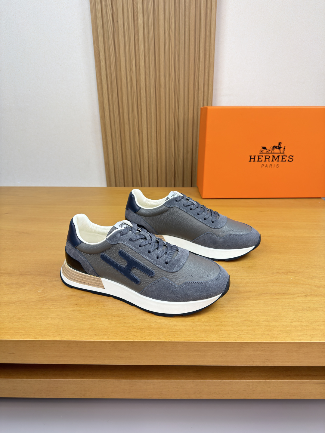 에르메스(HERMES) 하이엔드 콤비 캐주얼 스니커즈 신발