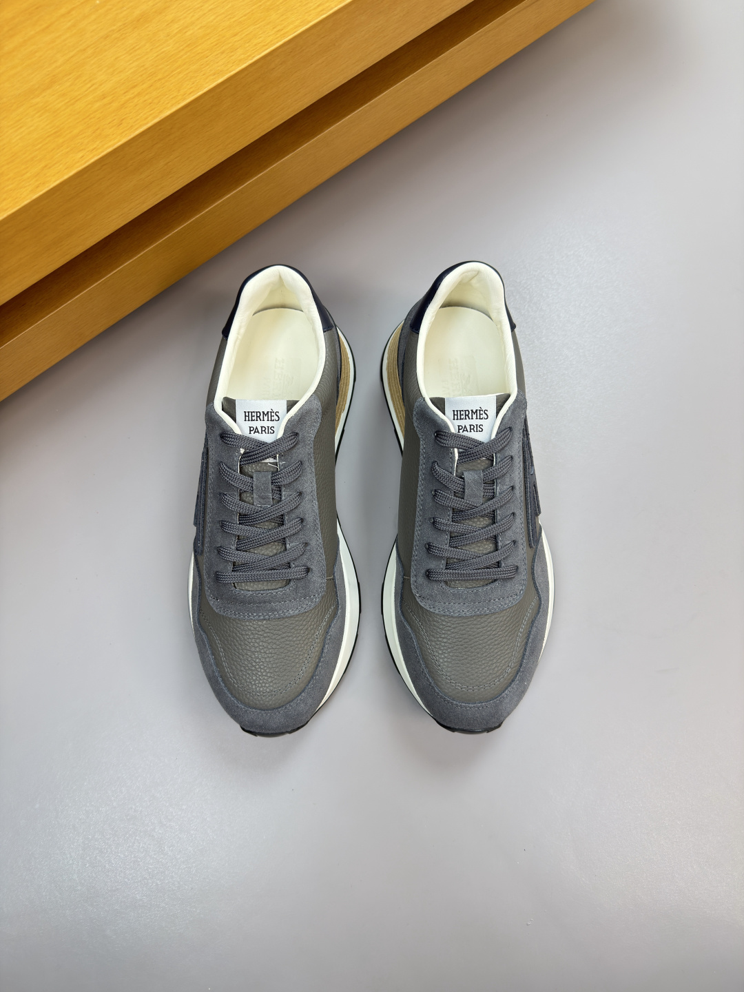 에르메스(HERMES) 하이엔드 콤비 캐주얼 스니커즈 신발