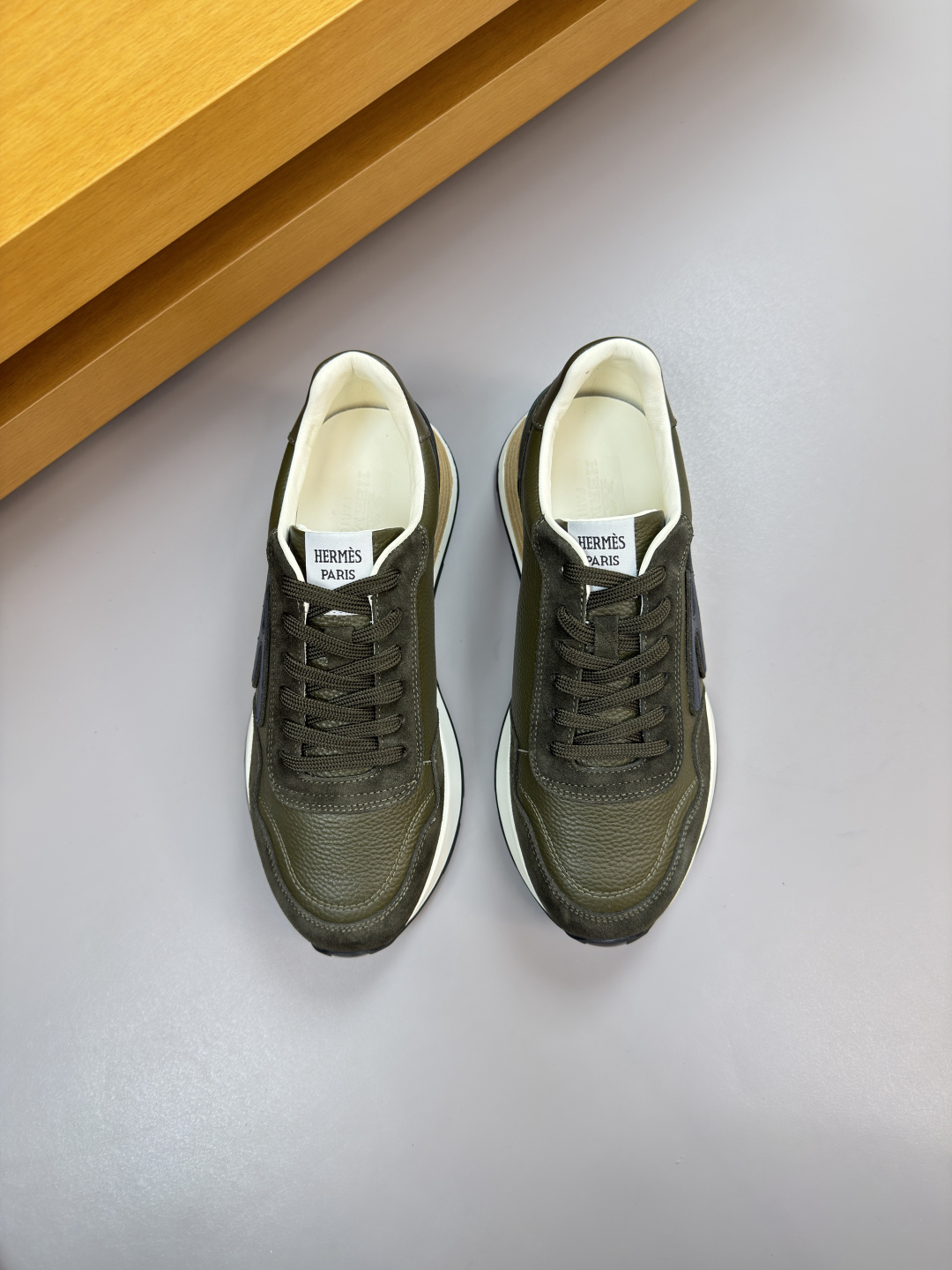 에르메스(HERMES) 하이엔드 콤비 캐주얼 스니커즈 신발