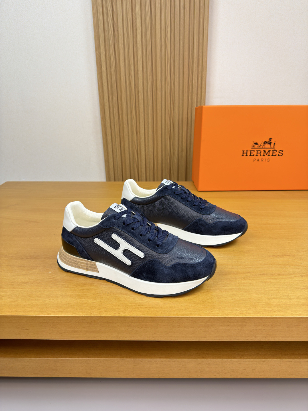 에르메스(HERMES) 하이엔드 콤비 캐주얼 스니커즈 신발