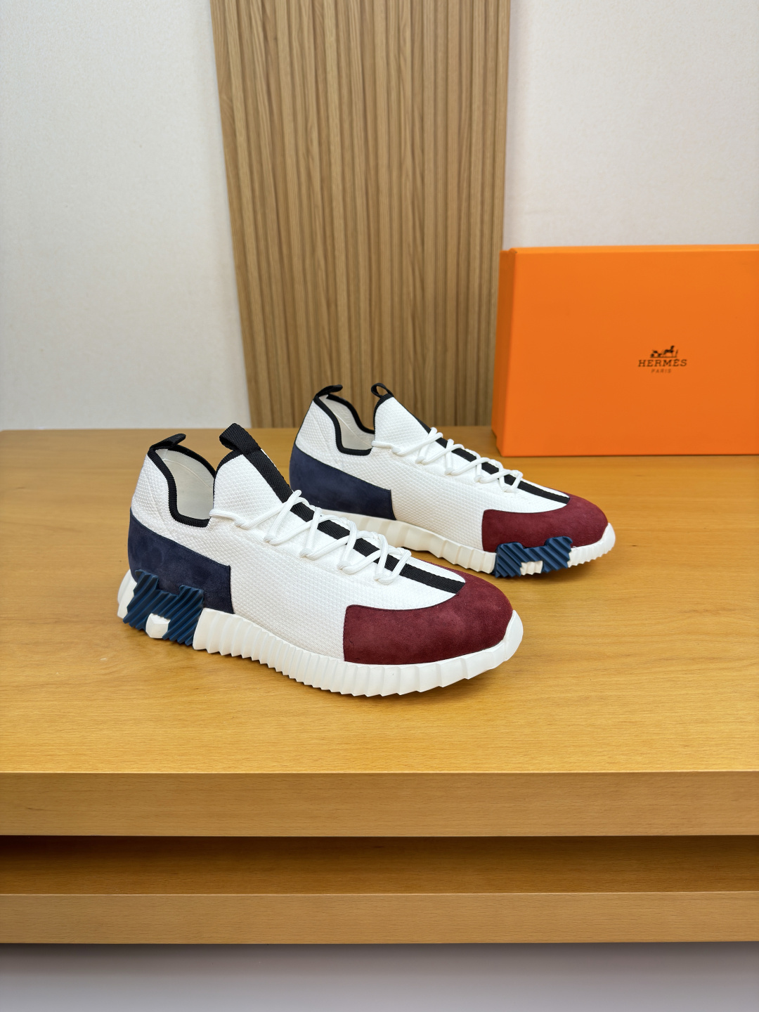 에르메스(HERMES) 하이엔드 콤비 니트 스니커즈 신발