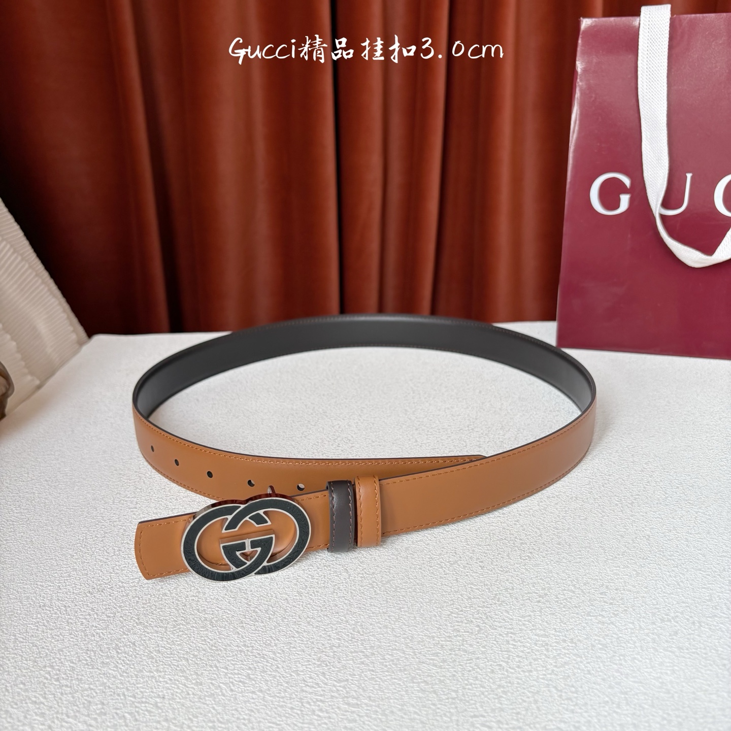 구찌(GUCCI) 양면 가죽 벨트