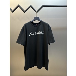 루이비통(LV) 시그니처 로고 자수 반팔 티셔츠 의류