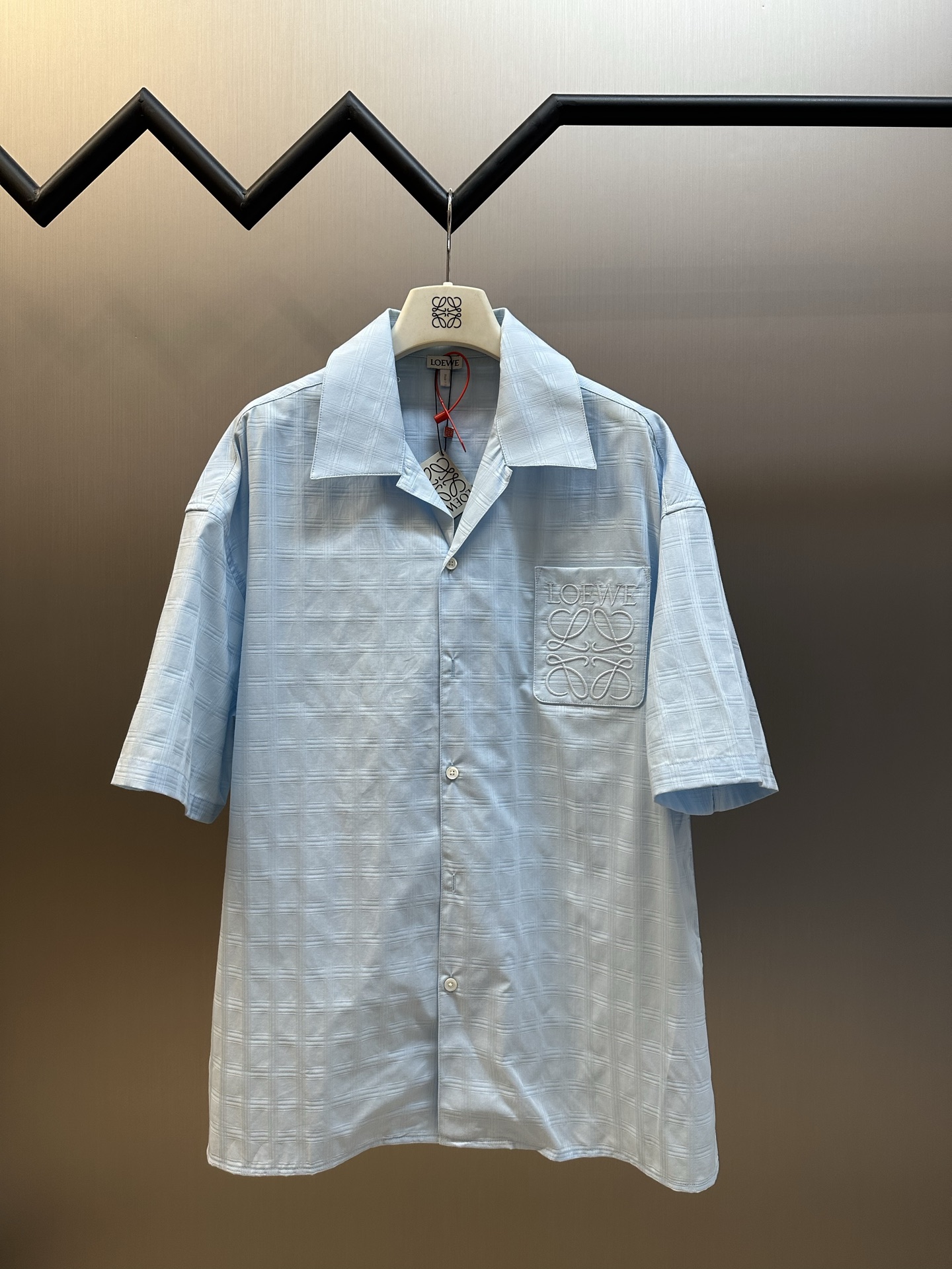 로에베(LOEWE)  자수 체크 셔츠 의류