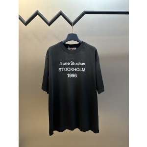 아크네(Acne studios) 스프레이 워싱 로고 반팔 의류