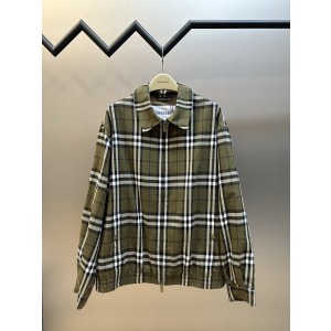 버버리(BURBERRY) 체크 캐시미어 혼방 칼라 재킷 의류