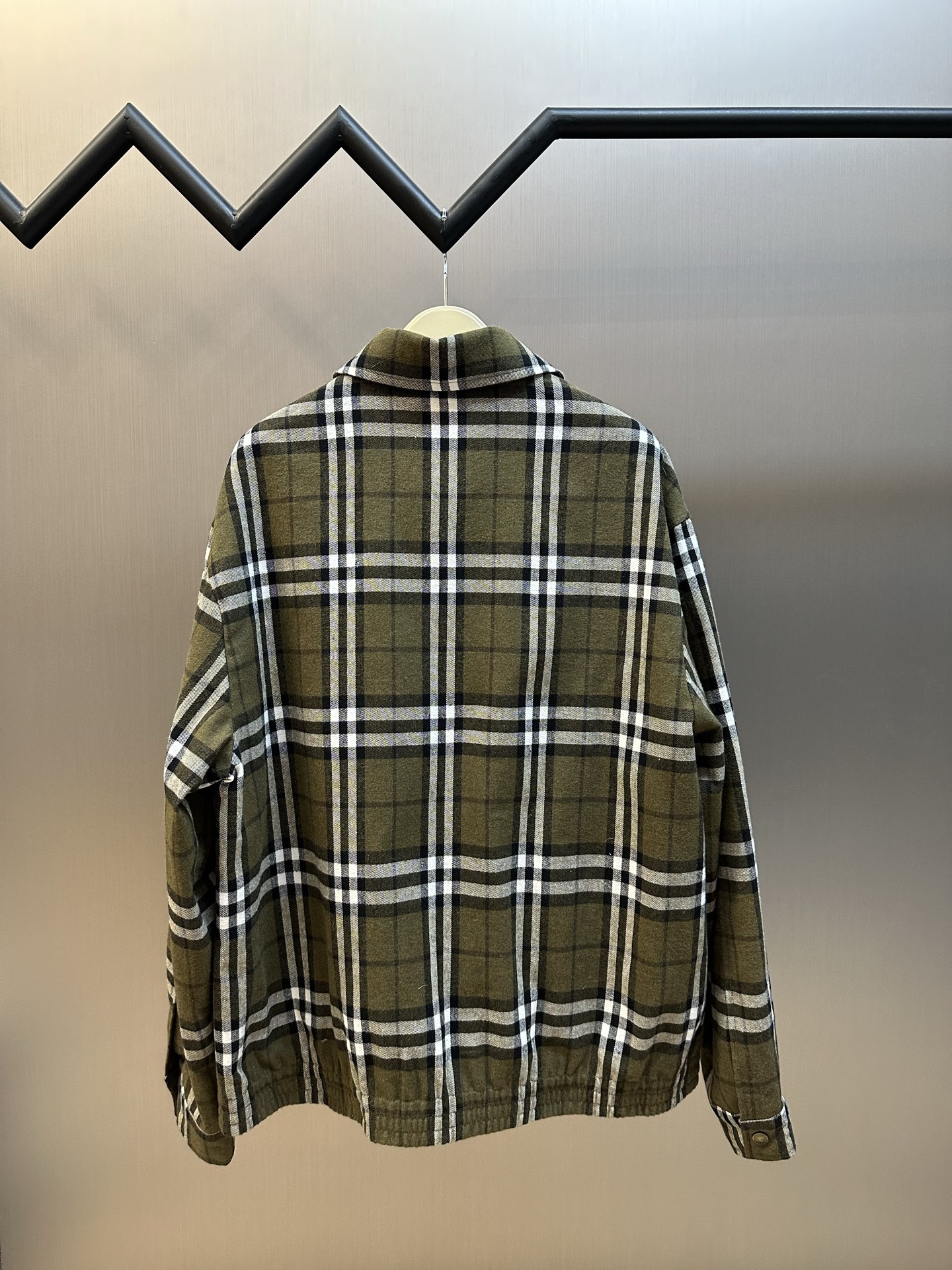 버버리(BURBERRY) 체크 캐시미어 혼방 칼라 재킷 의류