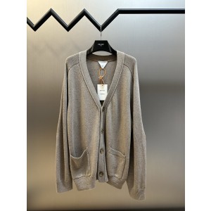 보테가 베네타(Bottega Veneta) 인트레치아토 가죽 니트 가디건