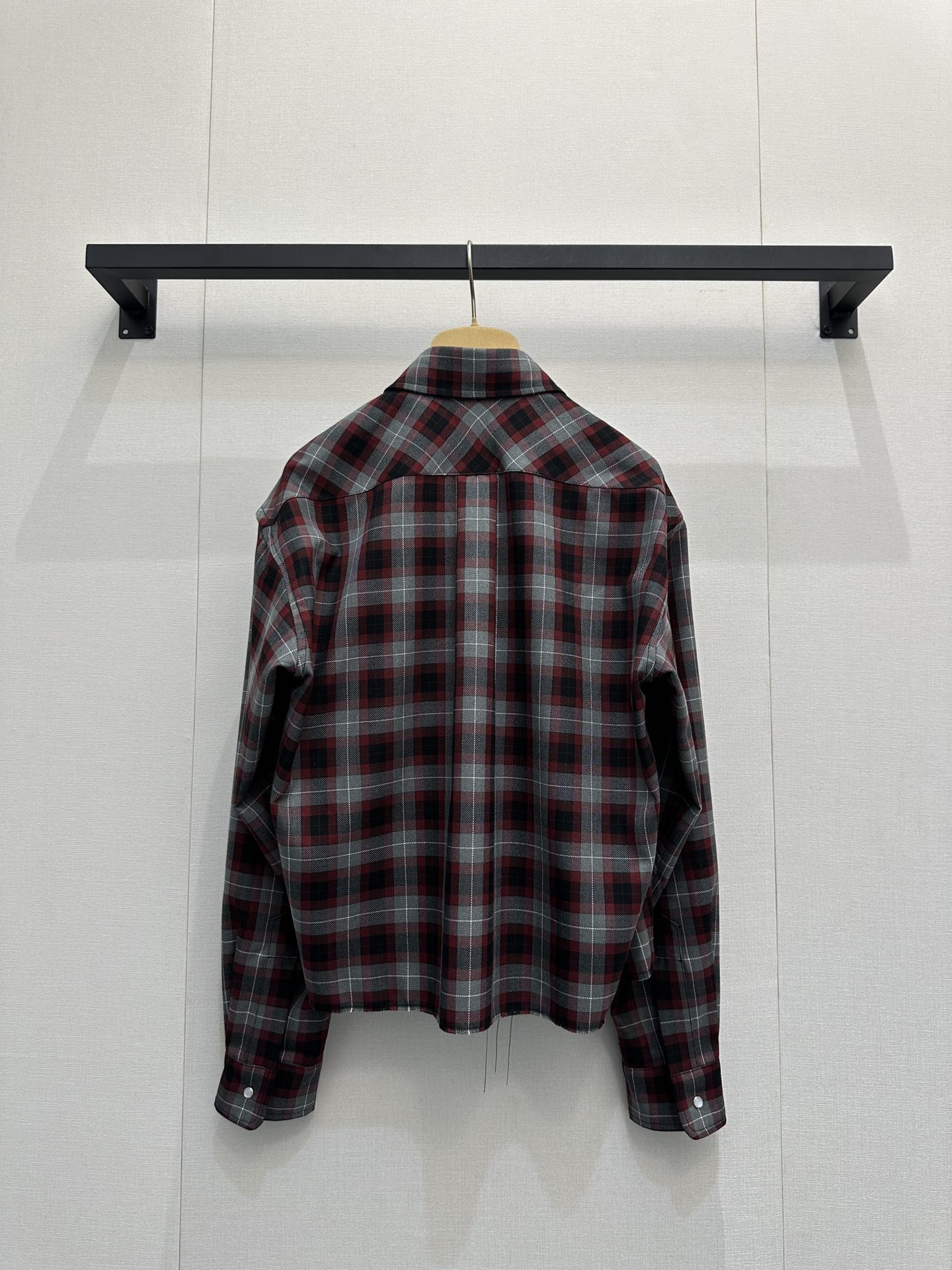 miumiu 미우미우 체크 울 셔츠 & 스트링 플리츠 스커트 치마 셋업 세트 의류