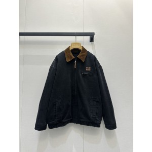 miumiu 미우미우 코듀로이 컬러 블록 워크웨어 자켓 재킷 의류