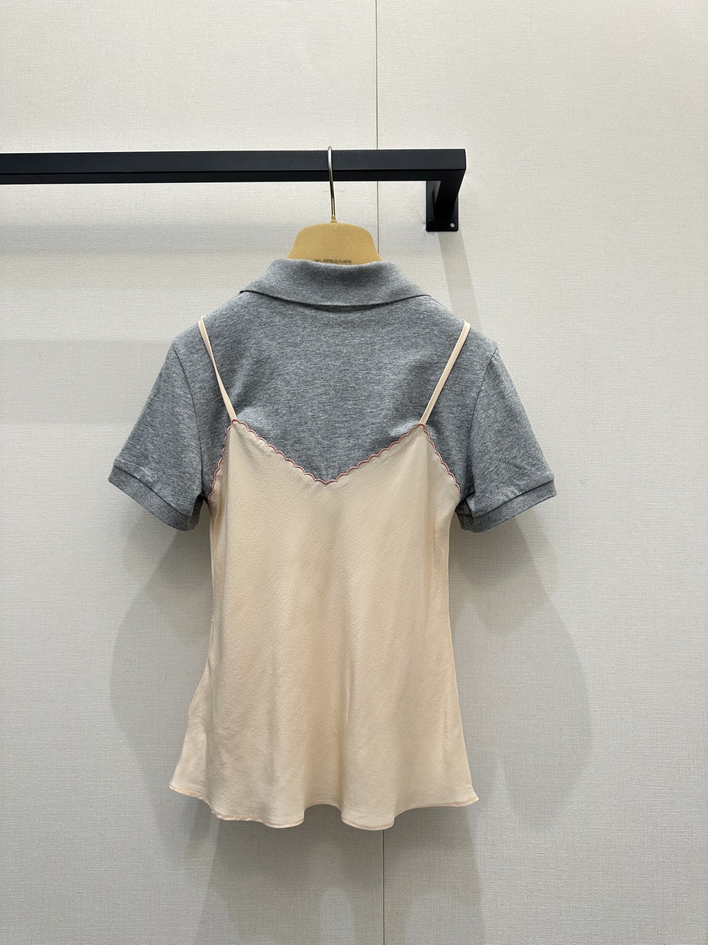 miumiu 미우미우 레이어드 셔츠 슬립 원피스 상의 의류