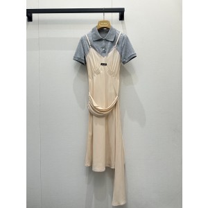 miumiu  미우미우 레이어드 실크 믹스 원피스 의류