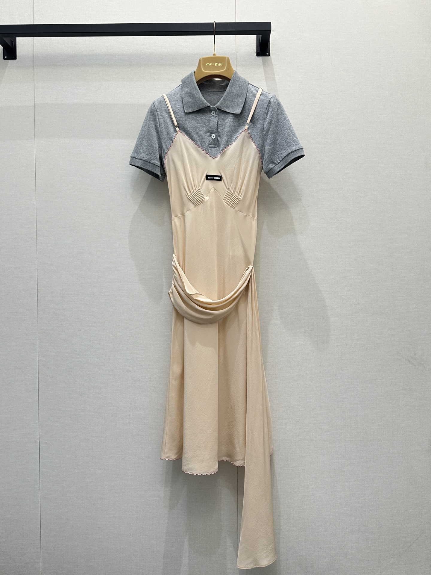 miumiu  미우미우 레이어드 실크 믹스 원피스 의류