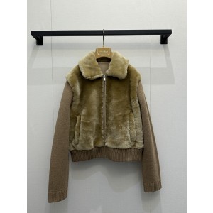 miumiu 미우미우 무스탕 믹스 캐시미어 자켓 재킷 의류